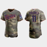 Minnesota Minnesota Twins #11 Jorge Polanco Men's Nike 2021 Armed Forces Day Authentic MLB Jersey -Camo