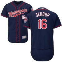 Minnesota Twins #16 Jonathan Schoop Navy Blue Flexbase Authentic Collection Stitched MLB Jersey