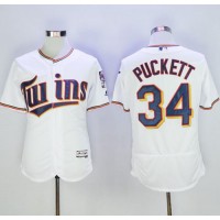 Minnesota Twins #34 Kirby Puckett White Flexbase Authentic Collection Stitched MLB Jersey