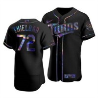 Minnesota Minnesota Twins #72 Caleb Thielbar Men's Nike Iridescent Holographic Collection MLB Jersey - Black