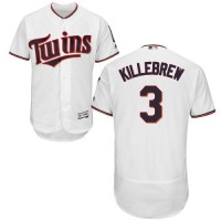 Minnesota Twins #3 Harmon Killebrew White Flexbase Authentic Collection Stitched MLB Jersey