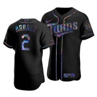 Minnesota Minnesota Twins #2 Luis Arraez Men's Nike Iridescent Holographic Collection MLB Jersey - Black