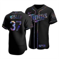 Minnesota Minnesota Twins #37 Matt Wisler Men's Nike Iridescent Holographic Collection MLB Jersey - Black