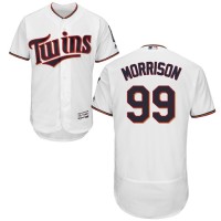 Minnesota Twins #99 Logan Morrison White Flexbase Authentic Collection Stitched MLB Jersey