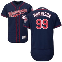 Minnesota Twins #99 Logan Morrison Navy Blue Flexbase Authentic Collection Stitched MLB Jersey