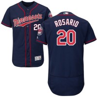 Minnesota Twins #20 Eddie Rosario Navy Blue Flexbase Authentic Collection Stitched MLB Jersey
