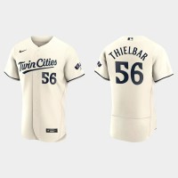 Minnesota Minnesota Twins #56 Caleb Thielbar Men's Nike 2023 Authentic Jersey - Cream