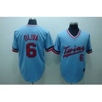 Mitchelland Ness Minnesota Twins #6 Tony Oliva Stitched Light Blue Throwback MLB Jersey