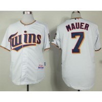 Minnesota Twins #7 Joe Mauer White Home Cool Base Stitched MLB Jersey