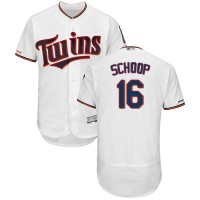Minnesota Twins #16 Jonathan Schoop White Flexbase Authentic Collection Stitched MLB Jersey