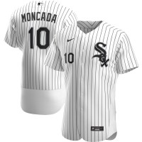 Chicago Chicago White Sox #10 Yoan Moncada Men's Nike White Home 2020 Authentic Player MLB Jersey