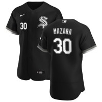 Chicago Chicago White Sox #30 Nomar Mazara Men's Nike Black Alternate 2020 Authentic Player MLB Jersey