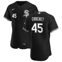 Chicago Chicago White Sox #45 Garrett Crochet Men's Nike Black Alternate 2020 Authentic Player MLB Jersey