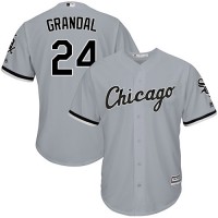 Chicago White Sox #24 Yasmani Grandal Grey New Cool Base Stitched MLB Jersey