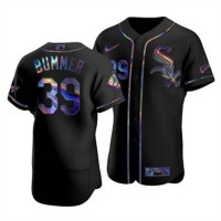 Chicago Chicago White Sox #39 Aaron Bummer Men's Nike Iridescent Holographic Collection MLB Jersey - Black