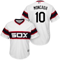 Chicago White Sox #10 Yoan Moncada White New Cool Base Alternate Home Stitched MLB Jersey