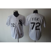 Chicago White Sox #72 Carlton Fisk Stitched White MLB Jersey