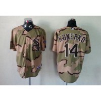 Chicago White Sox #14 Paul Konerko Camo Commemorative Military Day Cool Base Stitched MLB Jersey