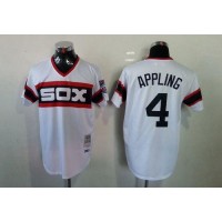 Mitchell And Ness 1983 Chicago White Sox #4 Luke Appling White Throwback Stitched MLB Jersey
