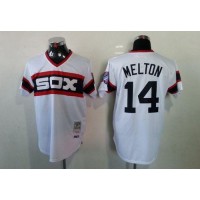 Mitchell And Ness 1983 Chicago White Sox #14 Bill Melton White Throwback Stitched MLB Jersey