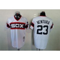 Mitchell And Ness 1983 Chicago White Sox #23 Robin Ventura White Throwback Stitched MLB Jersey
