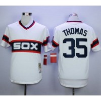 Mitchell And Ness 1983 Chicago White Sox #35 Frank Thomas White Throwback Stitched MLB Jersey