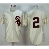 Mitchell And Ness 1959 Chicago White Sox #2 Nellie Fox Cream Stitched MLB Jersey