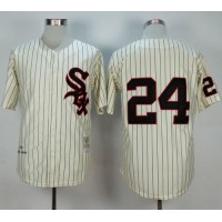 Mitchell And Ness 1959 Chicago White Sox #24 Early Wynn Cream Stitched MLB Jersey