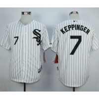 Chicago White Sox #7 Jeff Keppinger White Cool Base Stitched MLB Jersey