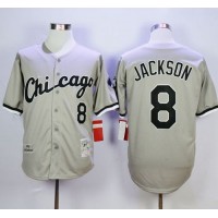 Mitchell And Ness 1993 Chicago White Sox #8 Bo Jackson Grey Throwback Stitched MLB Jersey