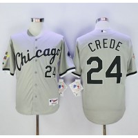 Chicago White Sox #24 Joe Crede Grey 2005 World Series Stitched MLB Jersey