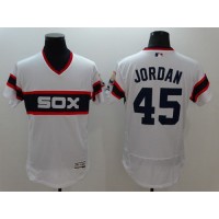 Chicago White Sox #45 Michael Jordan White Flexbase Authentic Collection Stitched MLB Jersey