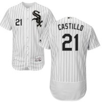 Chicago White Sox #21 Welington Castillo White(Black Strip) Flexbase Authentic Collection Stitched MLB Jersey