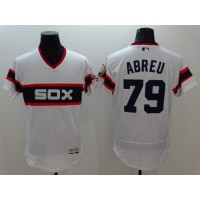 Chicago White Sox #79 Jose Abreu White Flexbase Authentic Collection Stitched MLB Jersey