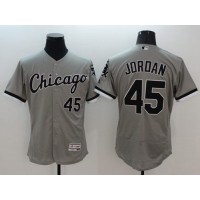 Chicago White Sox #45 Michael Jordan Grey Flexbase Authentic Collection Stitched MLB Jersey