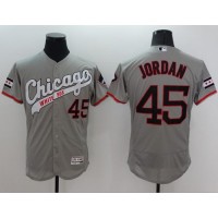 Chicago White Sox #45 Michael Jordan Grey Flexbase Authentic Collection Cooperstown Stitched MLB Jersey