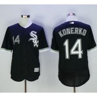 Chicago White Sox #14 Paul Konerko Black Flexbase Authentic Collection Stitched MLB Jersey