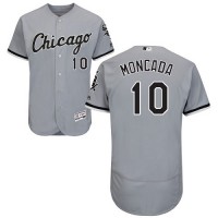 Chicago White Sox #10 Yoan Moncada Grey Flexbase Authentic Collection Stitched MLB Jersey