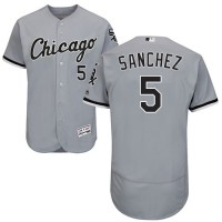 Chicago White Sox #5 Yolmer Sanchez Grey Flexbase Authentic Collection Stitched MLB Jersey