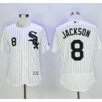 Chicago White Sox #8 Bo Jackson White(Black Strip) Flexbase Authentic Collection Stitched MLB Jersey