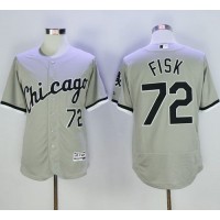 Chicago White Sox #72 Carlton Fisk Grey Flexbase Authentic Collection Stitched MLB Jersey