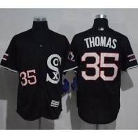 Chicago White Sox #35 Frank Thomas Black New Flexbase Authentic Collection Stitched MLB Jersey