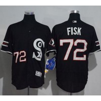Chicago White Sox #72 Carlton Fisk Black New Flexbase Authentic Collection Stitched MLB Jersey
