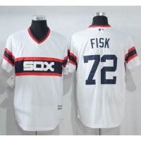Chicago White Sox #72 Carlton Fisk White New Cool Base Alternate Home Stitched MLB Jersey
