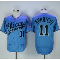 Mitchell And Ness 1968 Chicago White Sox #11 Luis Aparicio Blue Throwback Stitched MLB Jersey