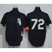 Mitchell And Ness 1993 Chicago White Sox #72 Carlton Fisk Black Throwback Stitched MLB Jersey
