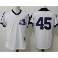 Mitchell And Ness 1981 Chicago White Sox #45 Michael Jordan White Throwback Stitched MLB Jersey