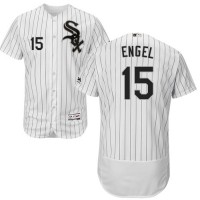 Chicago White Sox #15 Adam Engel White(Black Strip) Flexbase Authentic Collection Stitched MLB Jersey