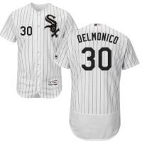 Chicago White Sox #30 Nicky Delmonico White(Black Strip) Flexbase Authentic Collection Stitched MLB Jersey