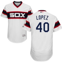 Chicago White Sox #40 Reynaldo Lopez White Flexbase Authentic Collection Alternate Home Stitched MLB Jersey